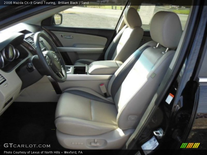 Brilliant Black / Sand 2008 Mazda CX-9 Grand Touring