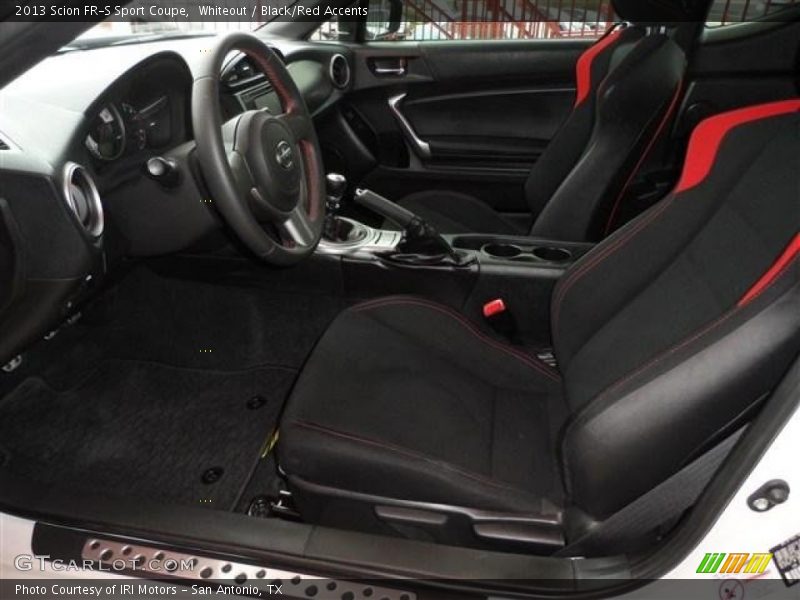  2013 FR-S Sport Coupe Black/Red Accents Interior