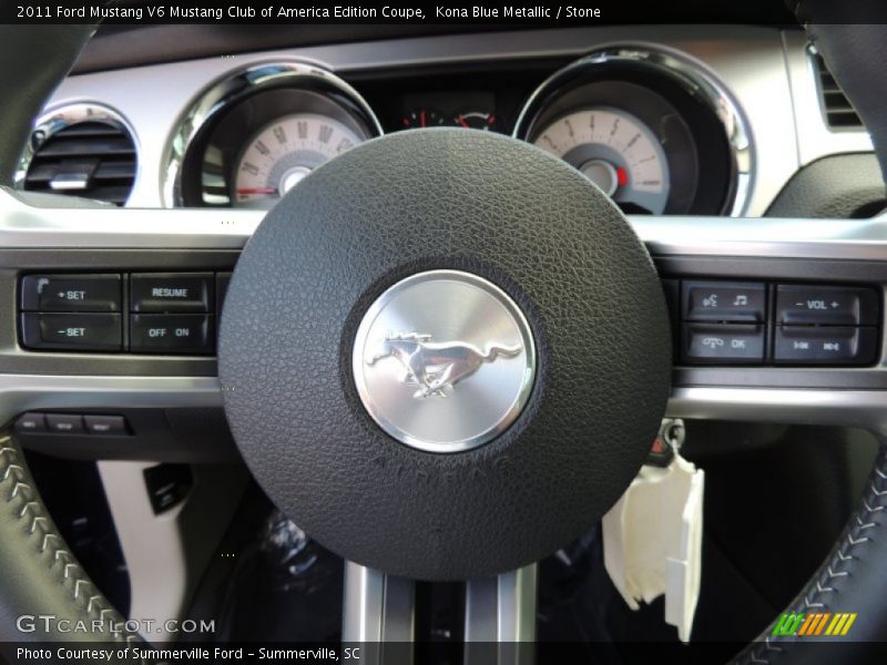 Kona Blue Metallic / Stone 2011 Ford Mustang V6 Mustang Club of America Edition Coupe