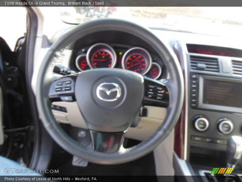 Brilliant Black / Sand 2008 Mazda CX-9 Grand Touring