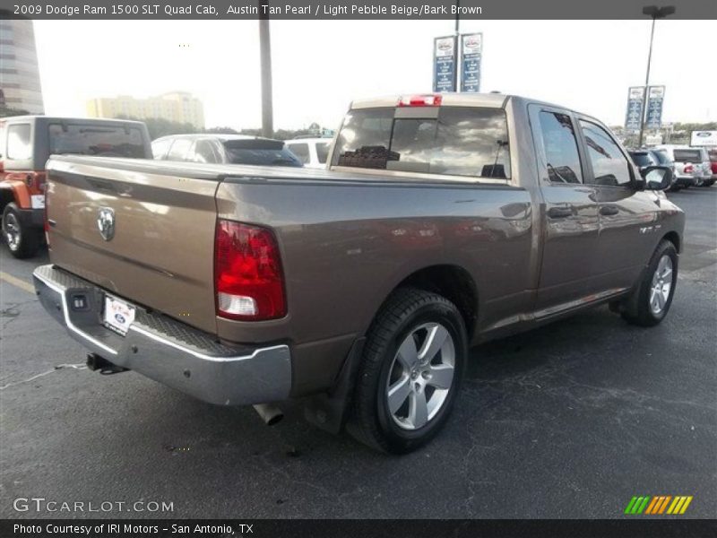 Austin Tan Pearl / Light Pebble Beige/Bark Brown 2009 Dodge Ram 1500 SLT Quad Cab