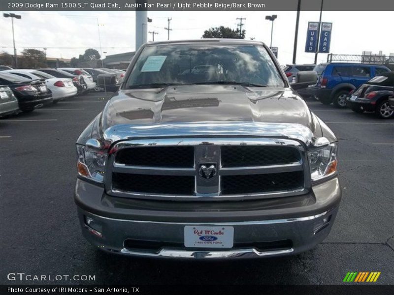 Austin Tan Pearl / Light Pebble Beige/Bark Brown 2009 Dodge Ram 1500 SLT Quad Cab