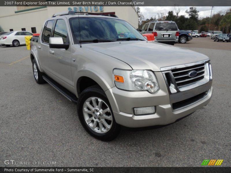 Silver Birch Metallic / Dark Charcoal/Camel 2007 Ford Explorer Sport Trac Limited