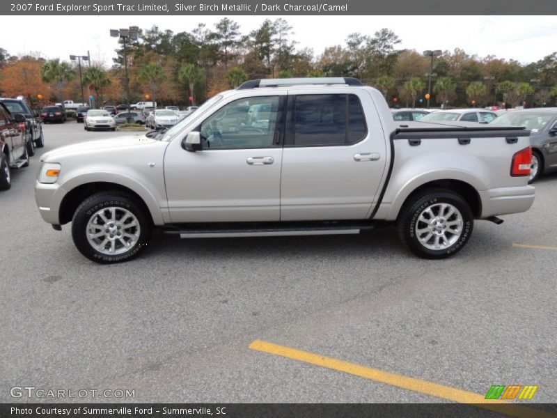 Silver Birch Metallic / Dark Charcoal/Camel 2007 Ford Explorer Sport Trac Limited