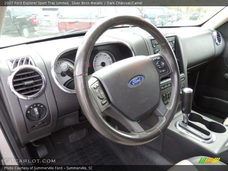 Silver Birch Metallic / Dark Charcoal/Camel 2007 Ford Explorer Sport Trac Limited