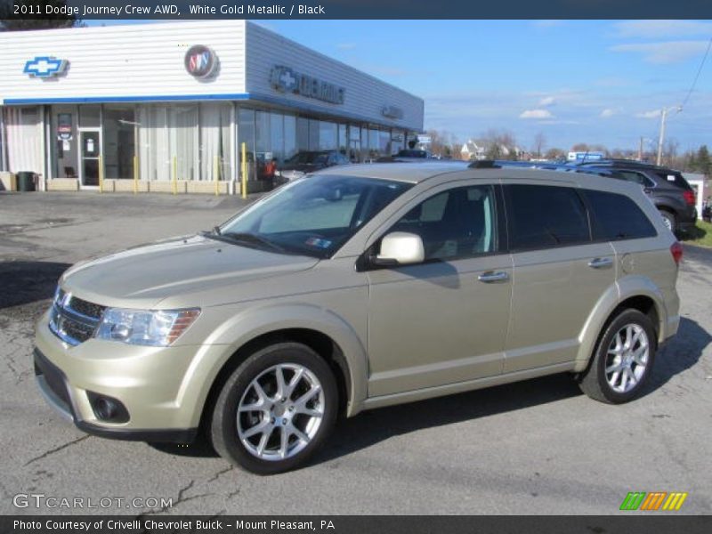 White Gold Metallic / Black 2011 Dodge Journey Crew AWD
