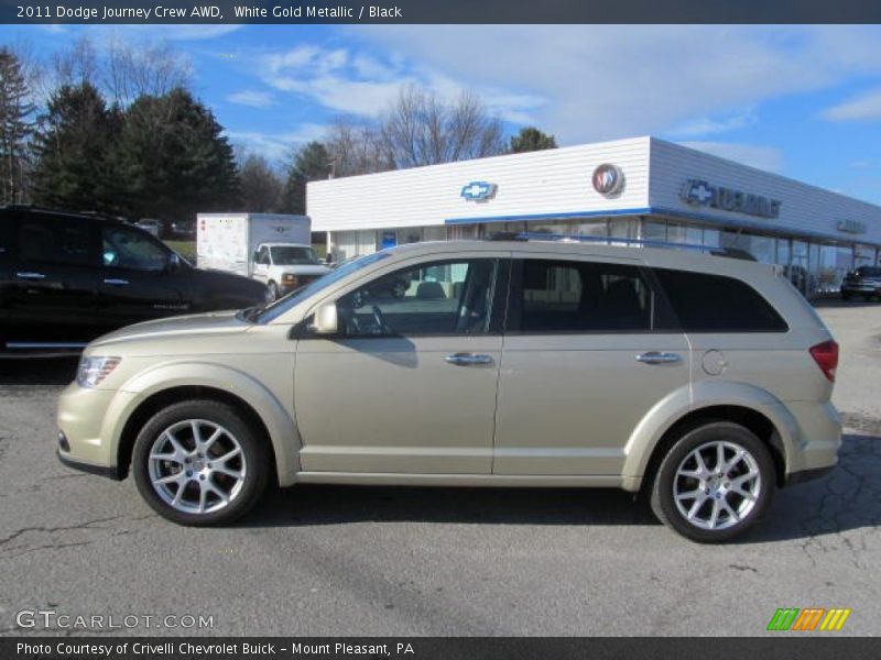 White Gold Metallic / Black 2011 Dodge Journey Crew AWD