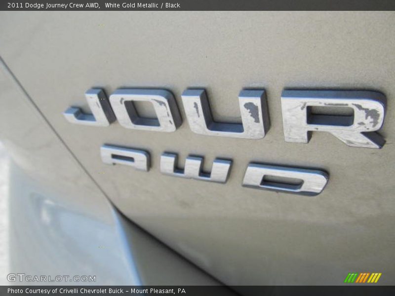 White Gold Metallic / Black 2011 Dodge Journey Crew AWD