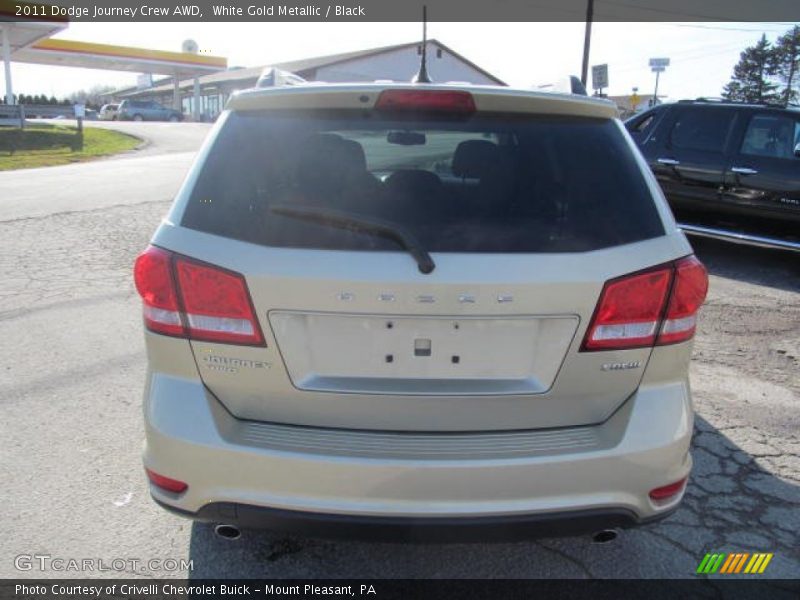 White Gold Metallic / Black 2011 Dodge Journey Crew AWD