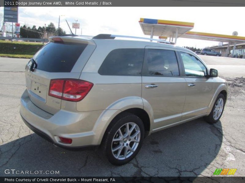 White Gold Metallic / Black 2011 Dodge Journey Crew AWD