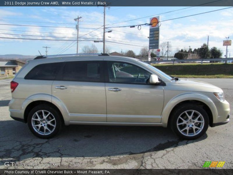 White Gold Metallic / Black 2011 Dodge Journey Crew AWD