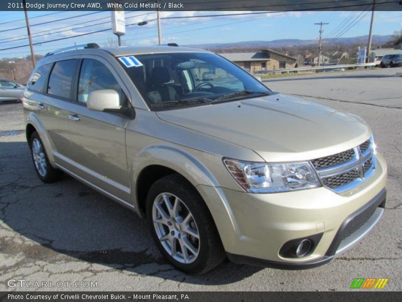 White Gold Metallic / Black 2011 Dodge Journey Crew AWD