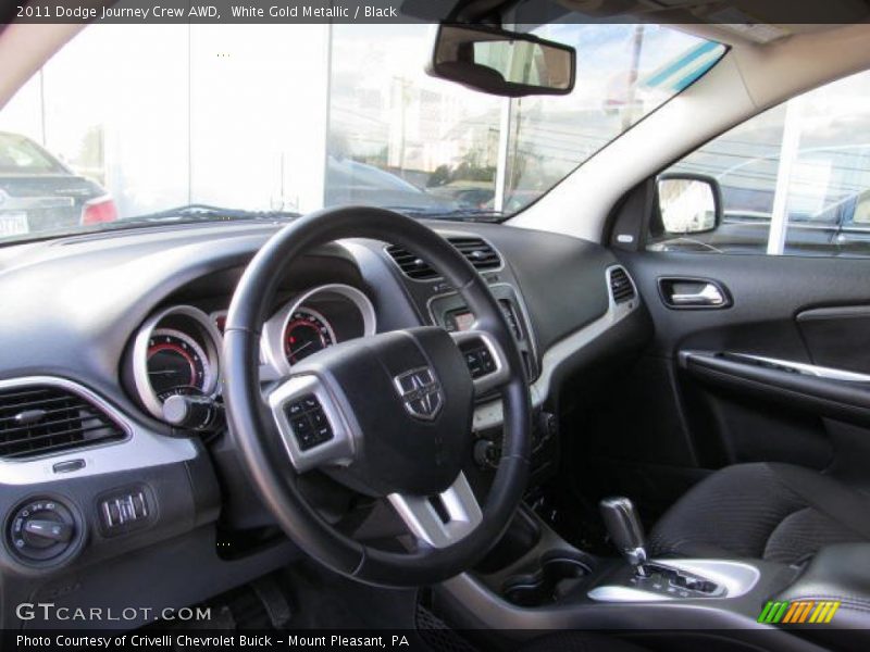 White Gold Metallic / Black 2011 Dodge Journey Crew AWD