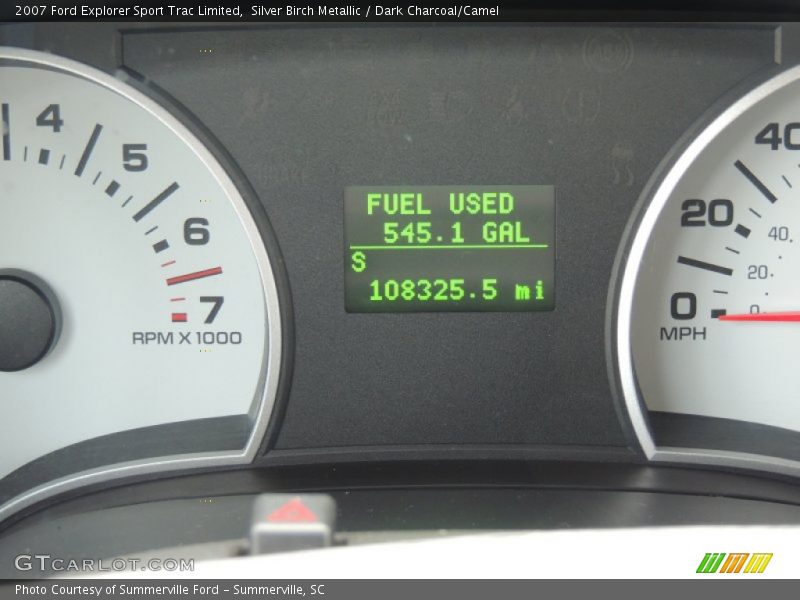 Silver Birch Metallic / Dark Charcoal/Camel 2007 Ford Explorer Sport Trac Limited