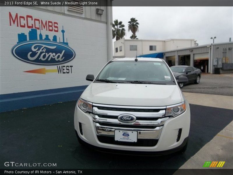 White Suede / Medium Light Stone 2013 Ford Edge SE