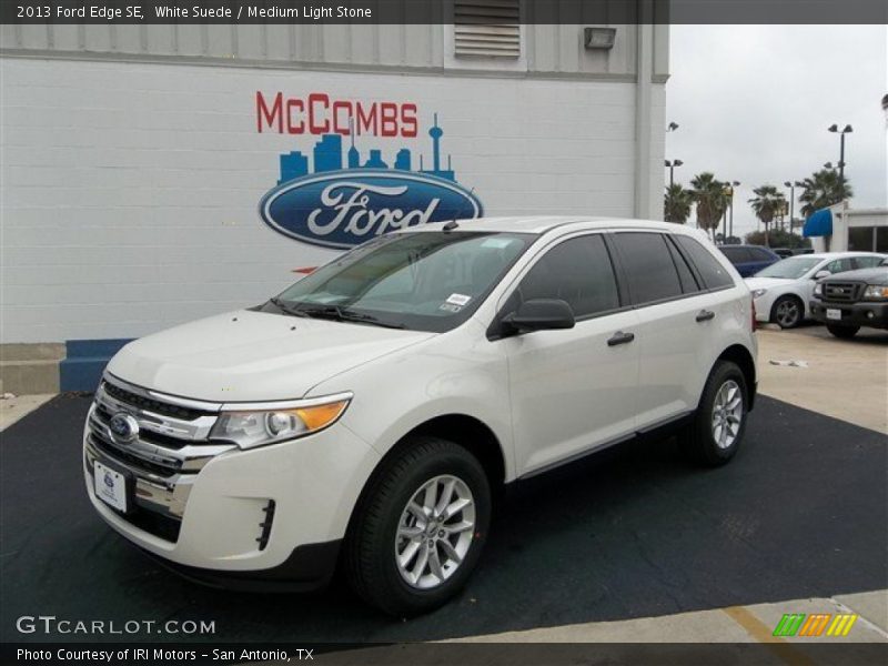 White Suede / Medium Light Stone 2013 Ford Edge SE