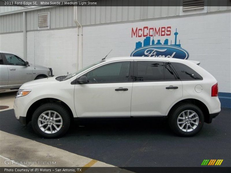 White Suede / Medium Light Stone 2013 Ford Edge SE