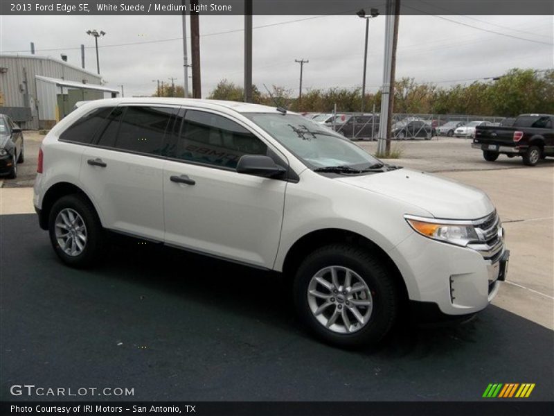 White Suede / Medium Light Stone 2013 Ford Edge SE