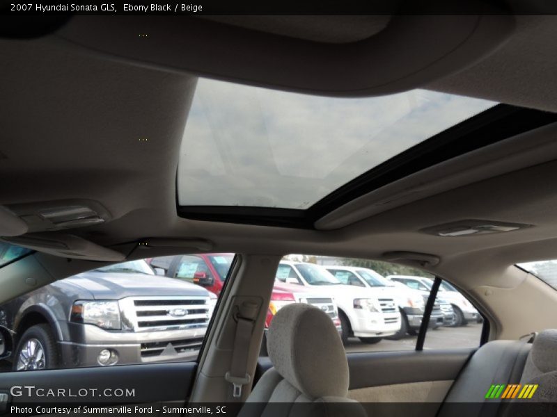 Ebony Black / Beige 2007 Hyundai Sonata GLS