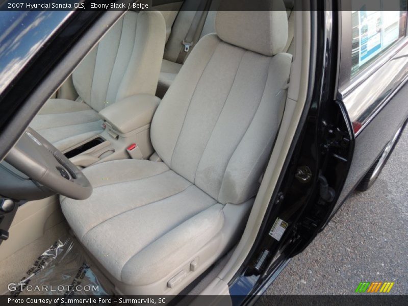 Ebony Black / Beige 2007 Hyundai Sonata GLS