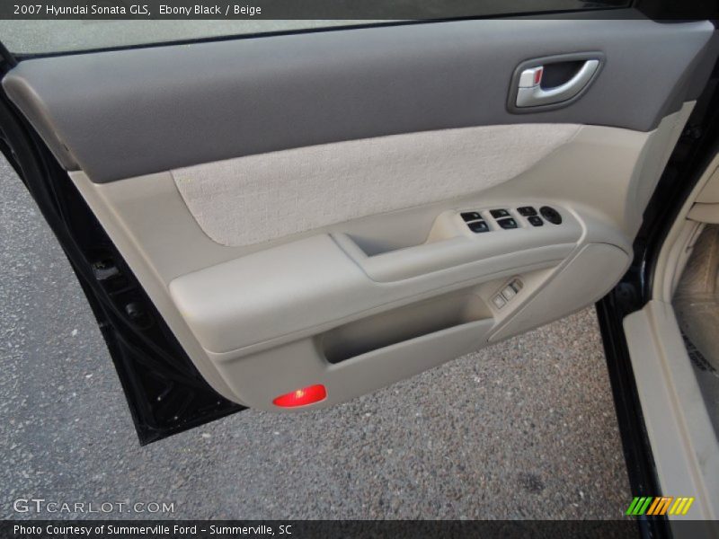 Ebony Black / Beige 2007 Hyundai Sonata GLS