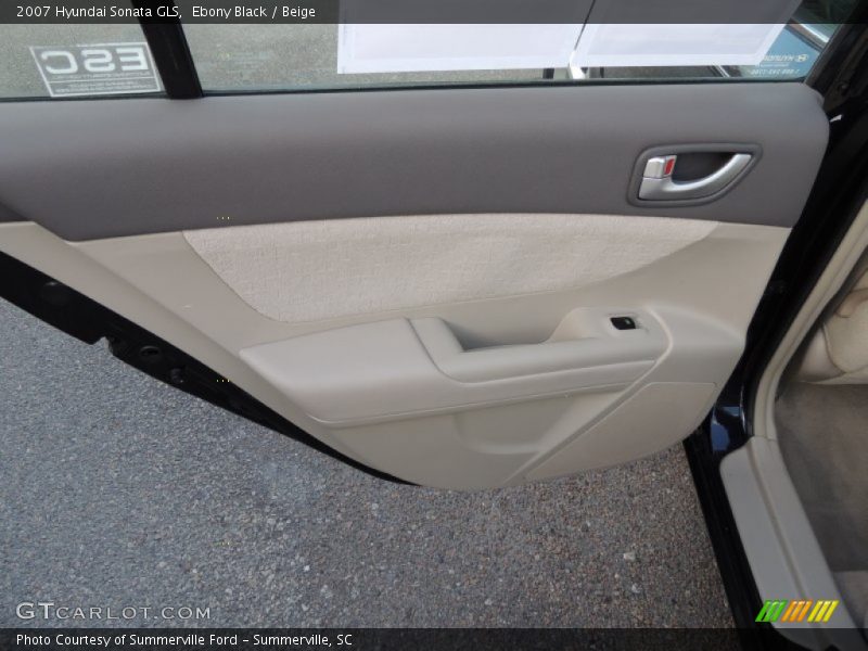 Ebony Black / Beige 2007 Hyundai Sonata GLS