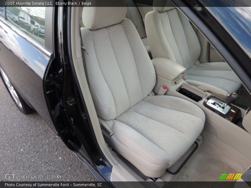 Ebony Black / Beige 2007 Hyundai Sonata GLS