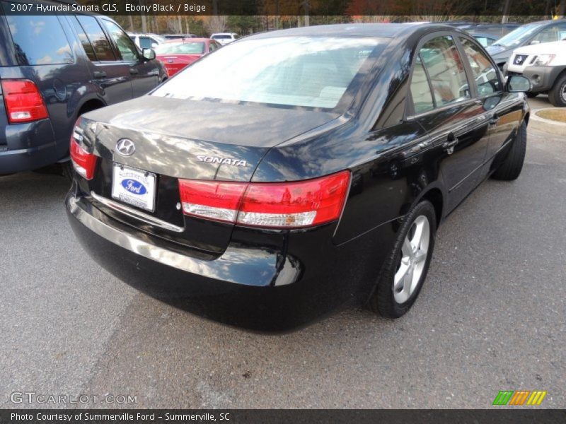 Ebony Black / Beige 2007 Hyundai Sonata GLS