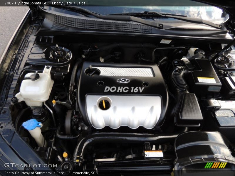 Ebony Black / Beige 2007 Hyundai Sonata GLS