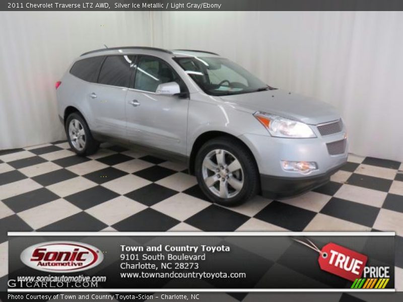 Silver Ice Metallic / Light Gray/Ebony 2011 Chevrolet Traverse LTZ AWD