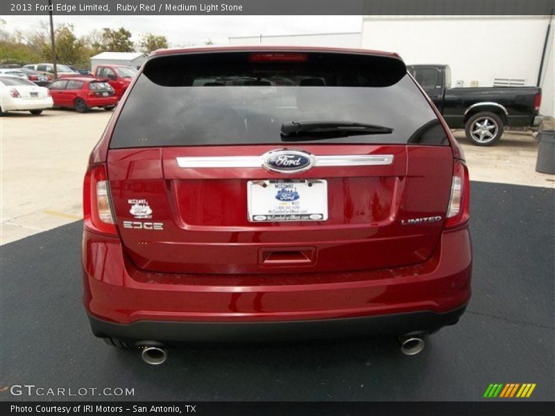 Ruby Red / Medium Light Stone 2013 Ford Edge Limited