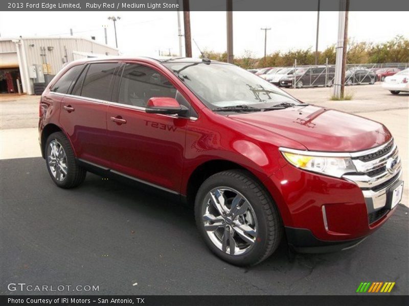 Ruby Red / Medium Light Stone 2013 Ford Edge Limited