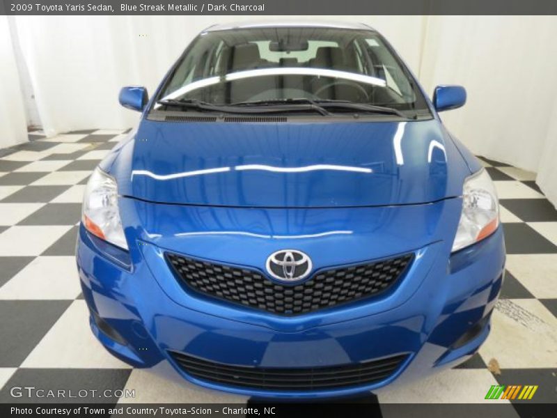 Blue Streak Metallic / Dark Charcoal 2009 Toyota Yaris Sedan