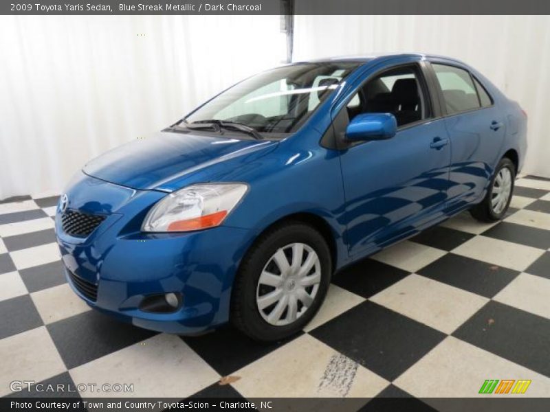 Blue Streak Metallic / Dark Charcoal 2009 Toyota Yaris Sedan
