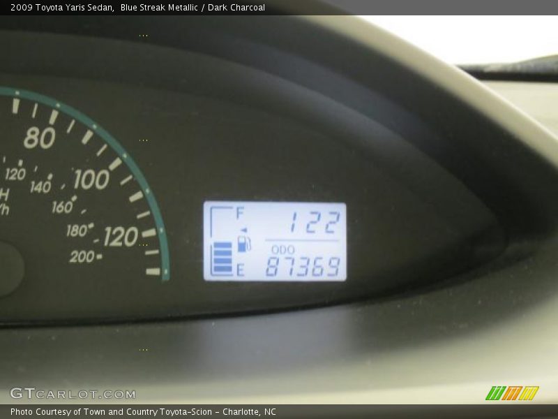Blue Streak Metallic / Dark Charcoal 2009 Toyota Yaris Sedan