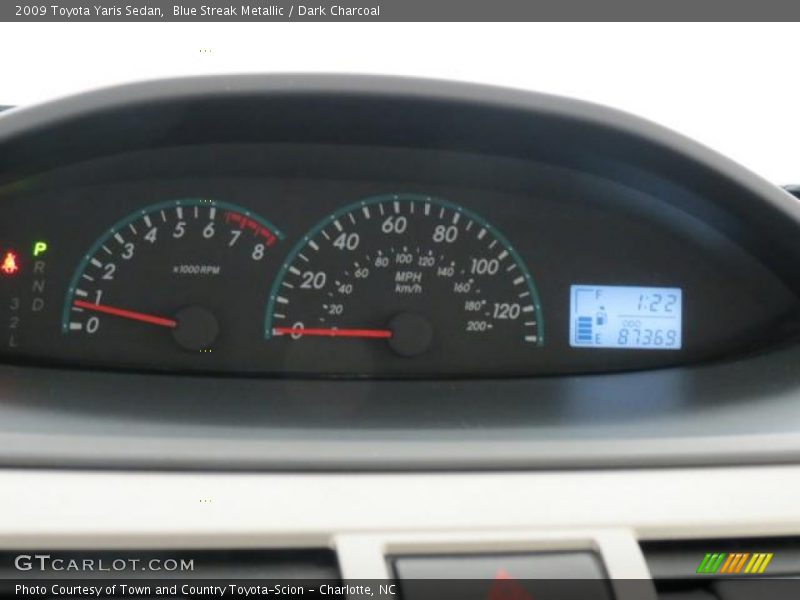 Blue Streak Metallic / Dark Charcoal 2009 Toyota Yaris Sedan