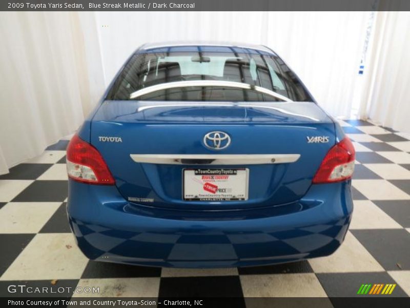 Blue Streak Metallic / Dark Charcoal 2009 Toyota Yaris Sedan