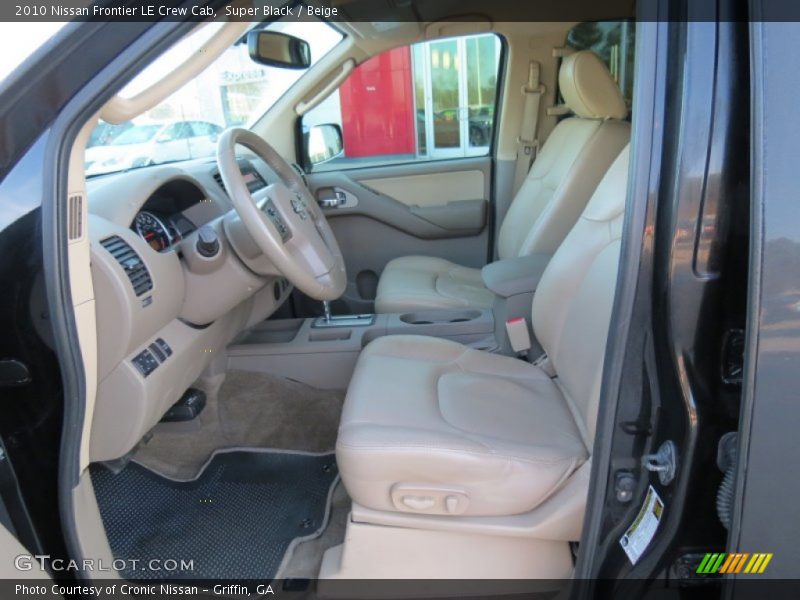 Super Black / Beige 2010 Nissan Frontier LE Crew Cab