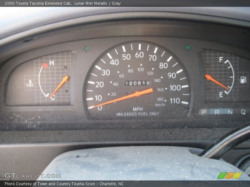 Lunar Mist Metallic / Gray 2000 Toyota Tacoma Extended Cab