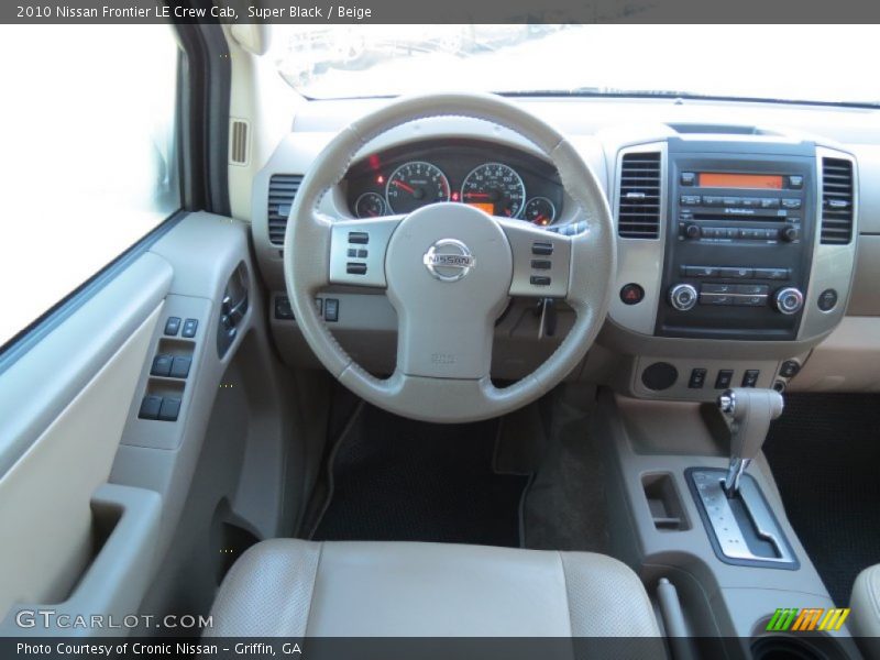 Super Black / Beige 2010 Nissan Frontier LE Crew Cab