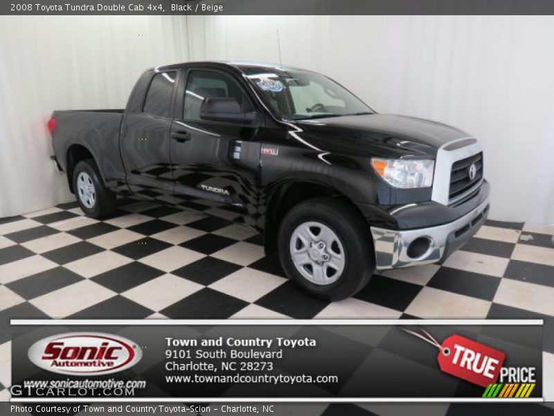 Black / Beige 2008 Toyota Tundra Double Cab 4x4