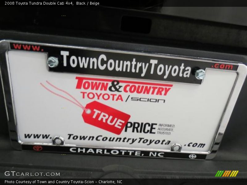 Black / Beige 2008 Toyota Tundra Double Cab 4x4