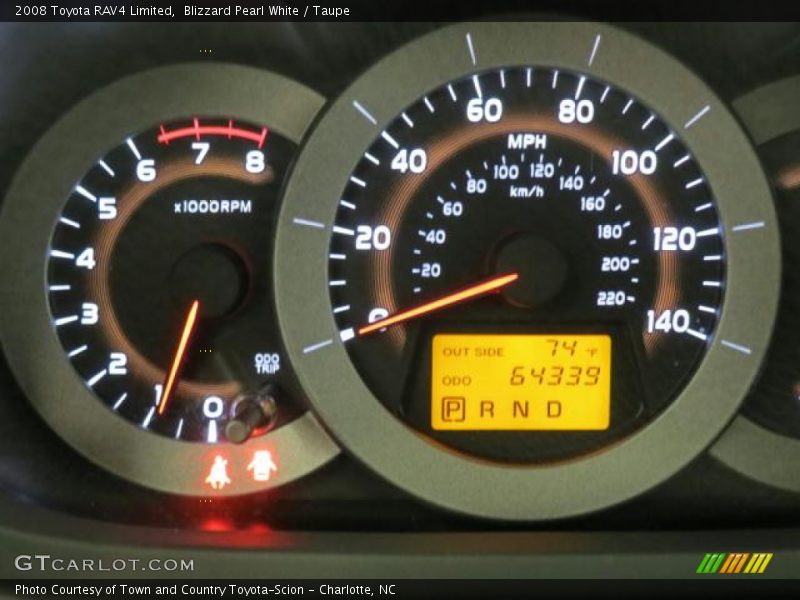Blizzard Pearl White / Taupe 2008 Toyota RAV4 Limited