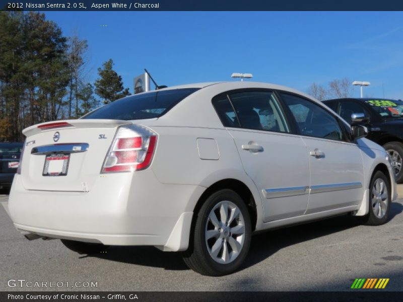 Aspen White / Charcoal 2012 Nissan Sentra 2.0 SL