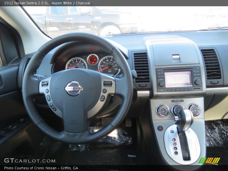 Aspen White / Charcoal 2012 Nissan Sentra 2.0 SL