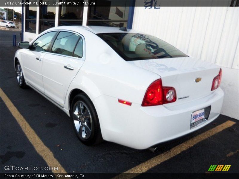 Summit White / Titanium 2012 Chevrolet Malibu LT