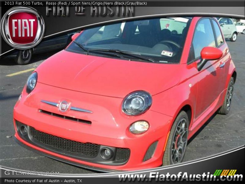 Rosso (Red) / Sport Nero/Grigio/Nero (Black/Gray/Black) 2013 Fiat 500 Turbo