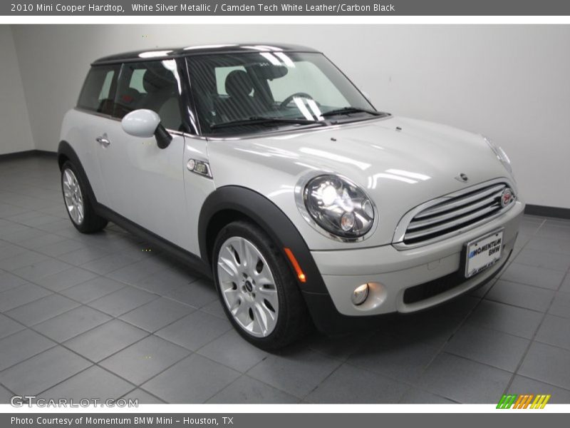White Silver Metallic / Camden Tech White Leather/Carbon Black 2010 Mini Cooper Hardtop
