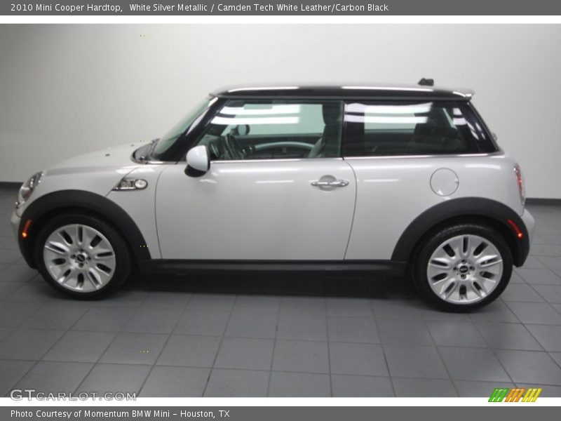 White Silver Metallic / Camden Tech White Leather/Carbon Black 2010 Mini Cooper Hardtop