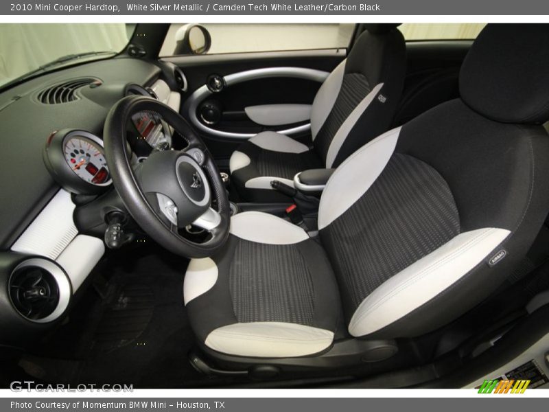 White Silver Metallic / Camden Tech White Leather/Carbon Black 2010 Mini Cooper Hardtop